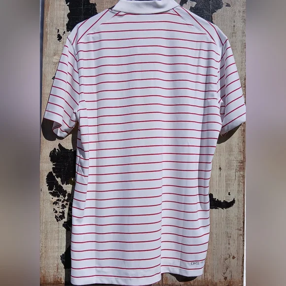 NEW Nike Alabama Crimson Tide Mens DriFIT Victory Stripe Short Sleeve Polo's - Picture 6 of 16